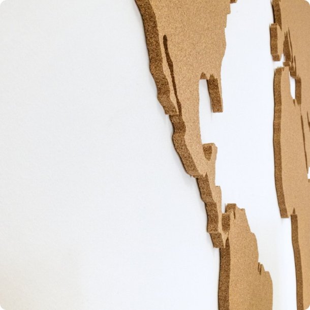 Wereldkaart kurk 80x150cm - BESTSELLER!