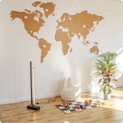 Carte du monde en lige 164x300cm