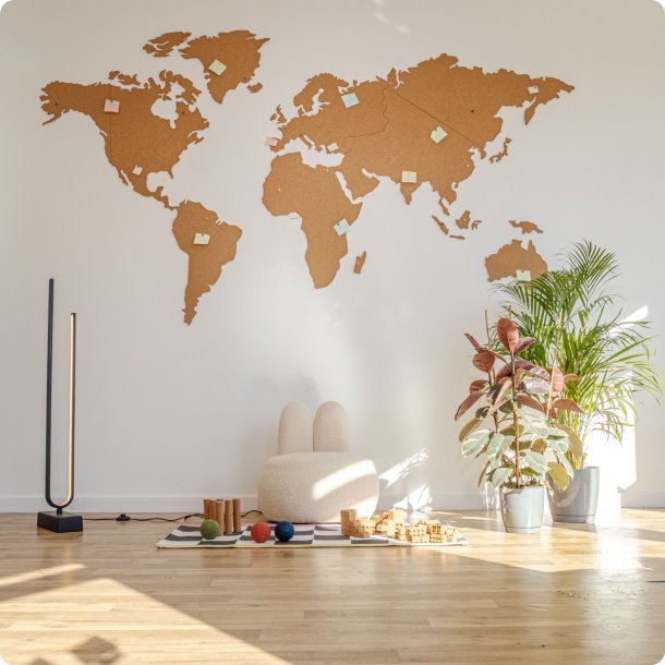 Carte du monde en lige 164x300cm