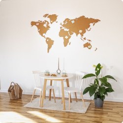 Carte du monde en lige 107x200cm