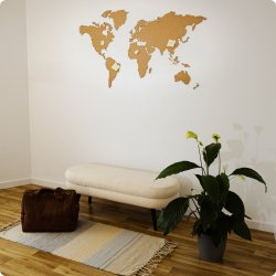 Wereldkaart kurk 80x150cm - BESTSELLER!