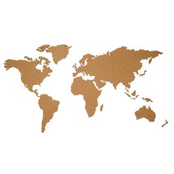Wereldkaart kurk 80x150cm - BESTSELLER!