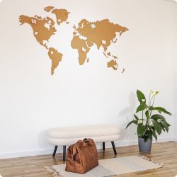 Carte du monde en lige 107x200cm