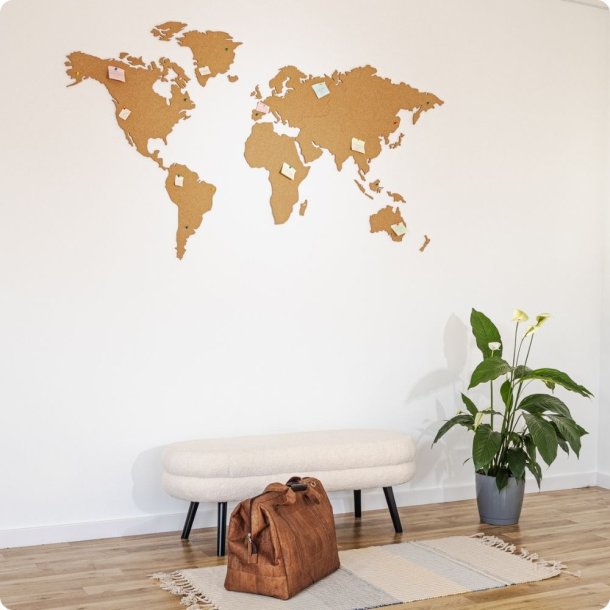 Carte du monde en lige 107x200cm