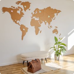 Carte du monde en lige 164x300cm