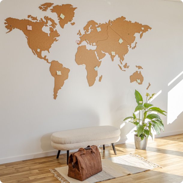 Carte du monde en lige 164x300cm