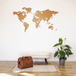 Carte du monde en lige 107x200cm