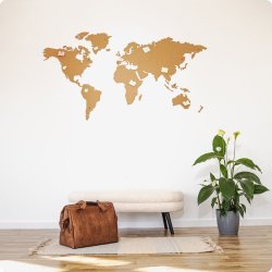 Carte du monde en lige 107x200cm