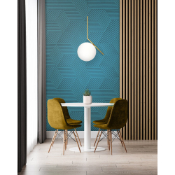 Original y decorativo, el corcho para pared 3D STRIPE de color BLANCO (RAL  9001)