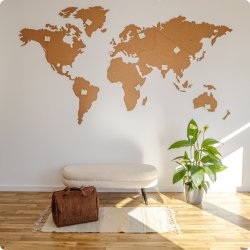 Carte du monde en lige 164x300cm