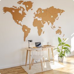 Carte du monde en lige 164x300cm