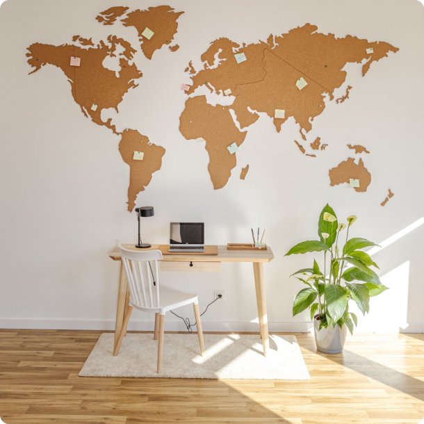 Carte du monde en lige 164x300cm