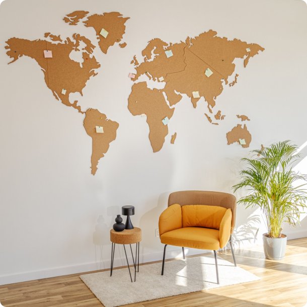 Carte du monde en lige 164x300cm