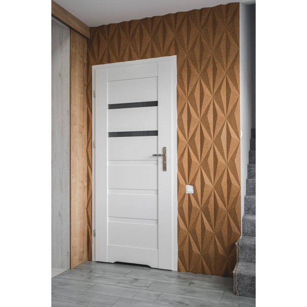 Unique and decorative MAROON cork wall tiles 3D LINE