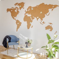 Carte du monde en lige 164x300cm