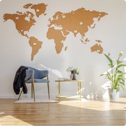 Carte du monde en lige 164x300cm