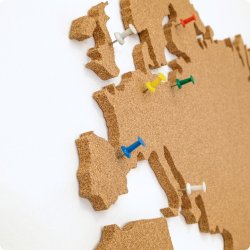 Wereldkaart kurk 80x150cm - BESTSELLER!