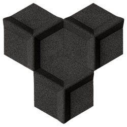 Liege mural ANTHRACITE 3D HONEYCOMB