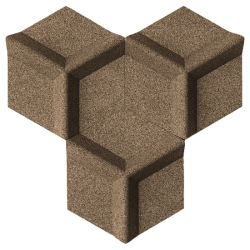 3D HONEYCOMB BEIGE GRAU - exklusiver und dekorativer Wandkork (in Anlehnung an RAL 7006)