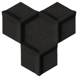 3D HONEYCOMB SCHWARZ - exklusiver und dekorativer Wandkork (in Anlehnung an RAL 7021)
