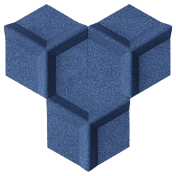 3D HONEYCOMB BLAU - exklusiver und dekorativer Wandkork