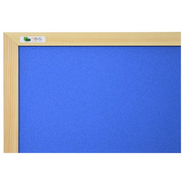 BLUE cork board 90x120cm with a wooden frame