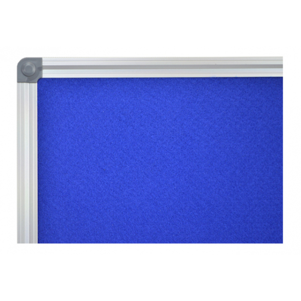 BLUE textile notice board 90x120cm with an aluminium DecoLine frame