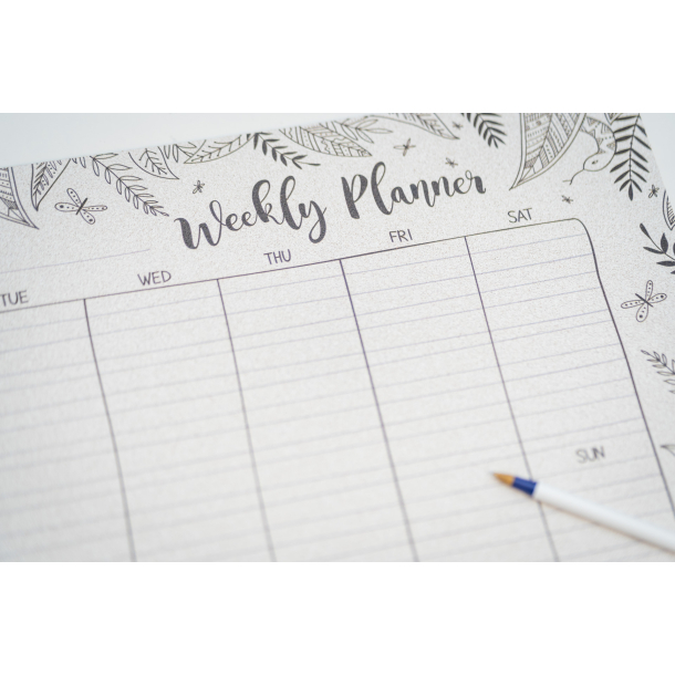 Zwart-witte kurken weekplanner: Kurkbord 45  30 cm