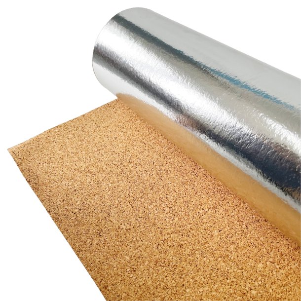 Trittschalldmmung Korkunterlage mit Aluminium 3mm x 1m x 10m AluCork fur Fubden