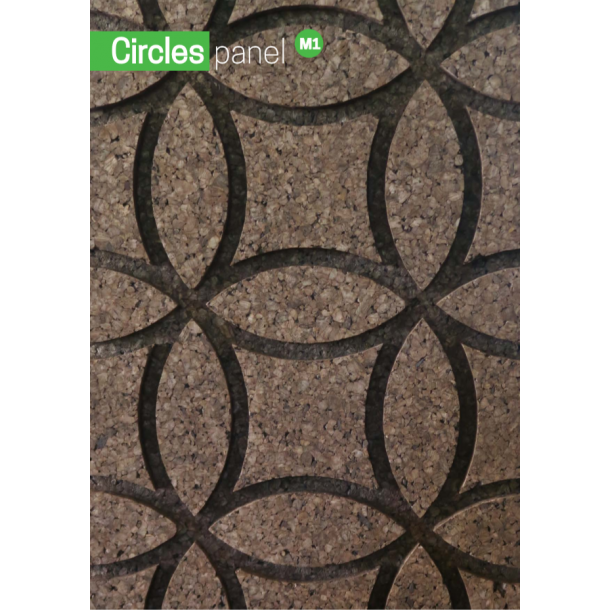 Plaques de façade en liège expansé 3D Circles M1 - 40x500x1000mm