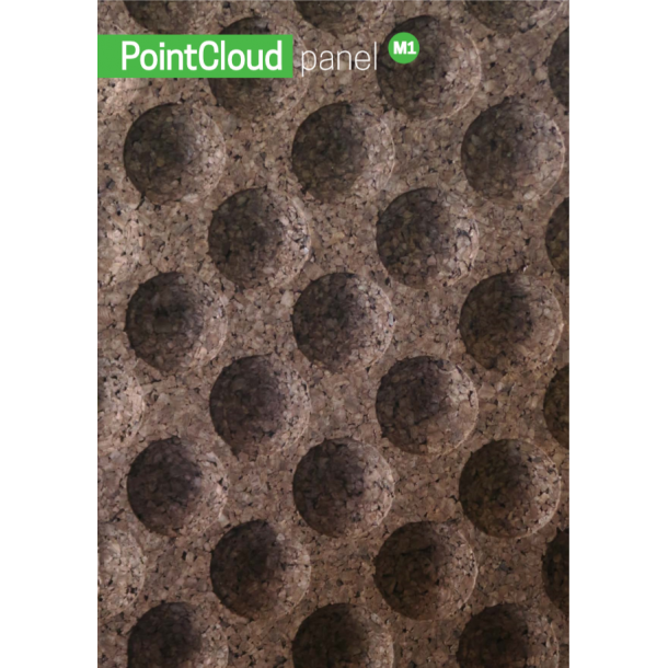 Plaques de façade en liège expansé 3D Golf (Point Cloud) - 50x500x1000mm