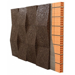 Dekorativn roz&#345;en 3D facade fasdn nst&#283;nn korkov panel Taper - 20-50x500x500mm