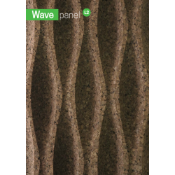 Dekorativn roz&#345;en 3D facade fasdn nst&#283;nn korkov panel Wave L2 - 70x500x1000mm