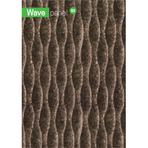 Dekorativa korkfasader 3D Facade Wave S1 - 40x500x1000mm