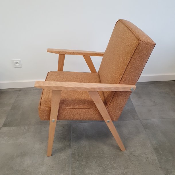 Sessel aus Naturkork und Buchenholz 60x68x83cm