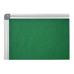 GREEN textile notice board 90x120cm with an aluminium DecoLine frame