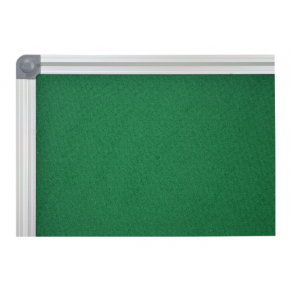 GREEN textile notice board 90x120cm with an aluminium DecoLine frame