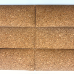 Upholstered cork wall panel BONE 10x30cm