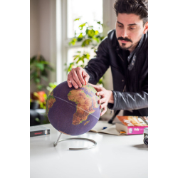 Large coloured natural cork globe 25cm - perfect for any globetrotter and travel enthusiast!