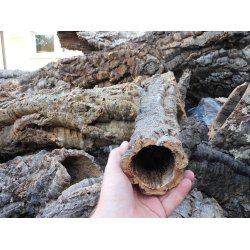 Groe Rhre aus natrlichem, unbehandeltem Kork (L - 2kg)