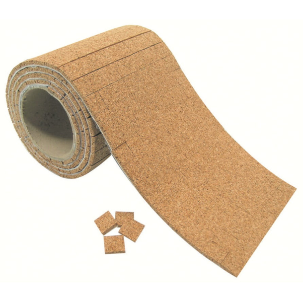 Cork pads 2x16x18mm in roll "Low-Tack" - 14 500 pcs/pack.