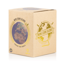 Large coloured natural cork globe 25cm - perfect for any globetrotter and travel enthusiast!