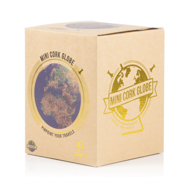 Large coloured natural cork globe 25cm - perfect for any globetrotter and travel enthusiast!