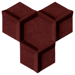 3D HONEYCOMB KASTANIENBRAUN - exklusiver und dekorativer Wandkork (in Anlehnung an RAL 3004)