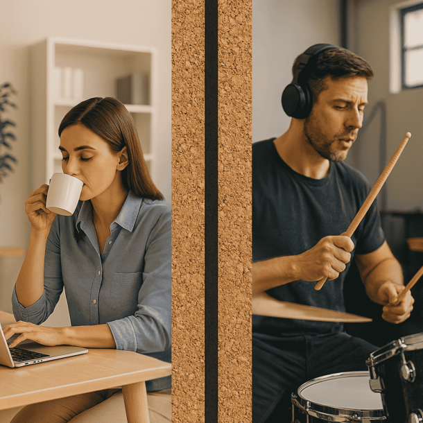 Akustilised korgi- ja butlpaneelid BitCork Home 10x500x1000mm