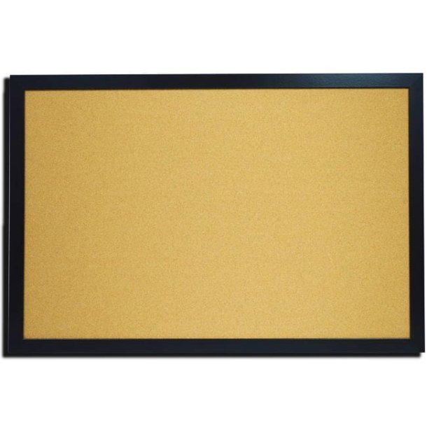 Kurk prikbord 60x90cm in MDF frame ZWART