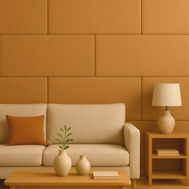 Upholstered cork wall panel BRICK 30x60cm