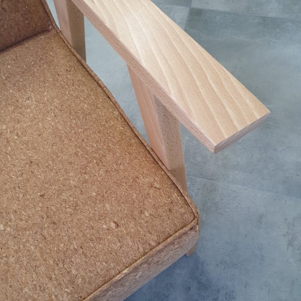 Sessel aus Naturkork und Buchenholz 60x68x83cm