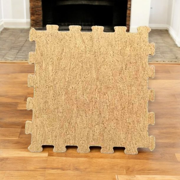 Waterdichte natuurkurkpuzzels 6x300x300mm - vloer voor kinderen, gym, oefeningen, sauna, enz.