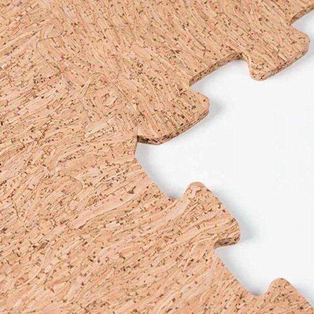 Waterdichte natuurkurkpuzzels 6x300x300mm - vloer voor kinderen, gym, oefeningen, sauna, enz.